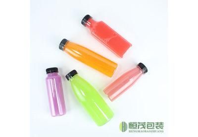 300ml 500ml Juice Bottle Pet Beverage Transparent Plastic Empty Package