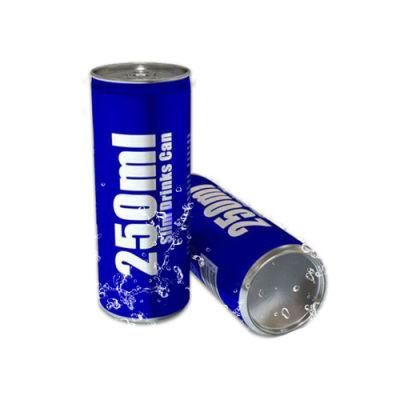 250ml Slim Environmental Customized Logo Printed Empty Easy Open Aluminum Beverage Soda Can