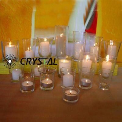 High White Glass Candle Holder /Candle Glass Cup