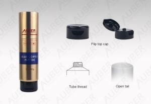 D45 Gold High Glossy Tube with Reverse UV Effect &amp; Black Flip Top Cap OEM Packaging Manufacturer