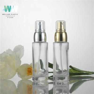 30ml Electro-Aluminum Glass Lotion Toner Bottle with Pump Sprayer