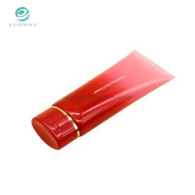 High Quality Face Wash Tube Containers Soft Cosmetics Packaging Flat Tube with Flip Cap