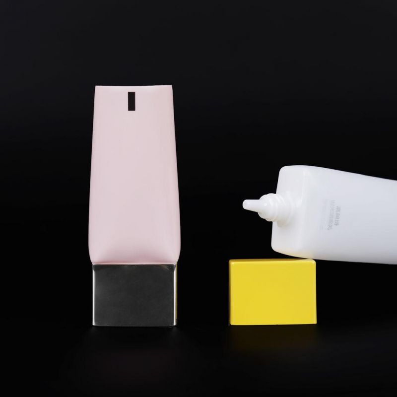 Natural Sunscreen Cream Cosmetic Plastic Packaging Tube with Flip-Top Lid