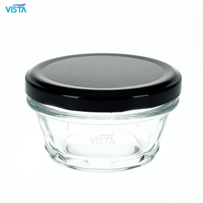 60ml&90ml&180ml Empty High Flint Beautiful Design Caviar Jar Glas Jar