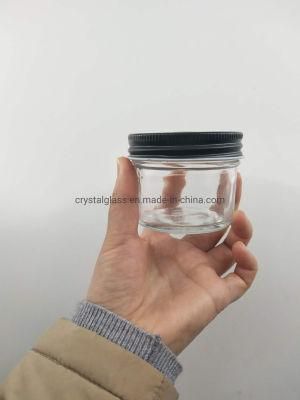 4oz Clear Glass Mason Jar with 70mm Width Mouth Lids for Jam Package Jar