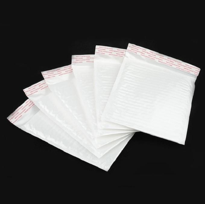 Custom Printed White Poly Bubble Mailer Packaging Express Bags