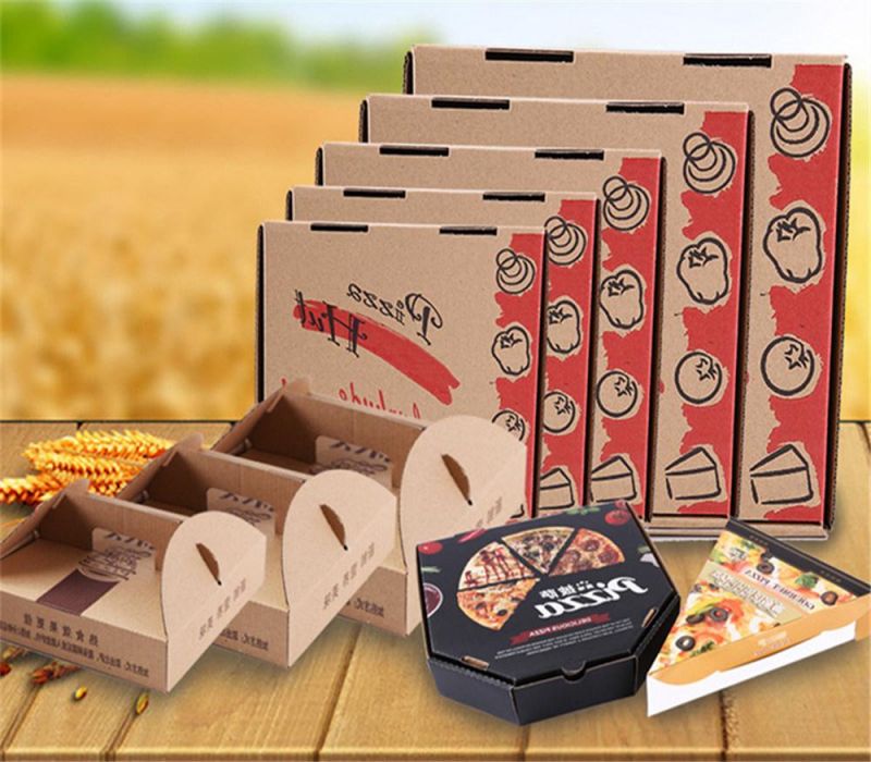 Biodegradable Pizza Box Take out Kraft Paper Food Container