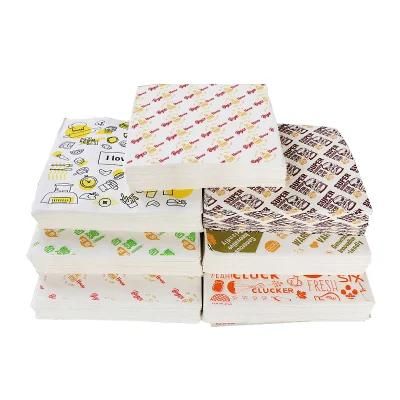 New Hot Design Cmyk Printing Greaseproof Oil Proof Food Wrapper Burger Wrapping Paper