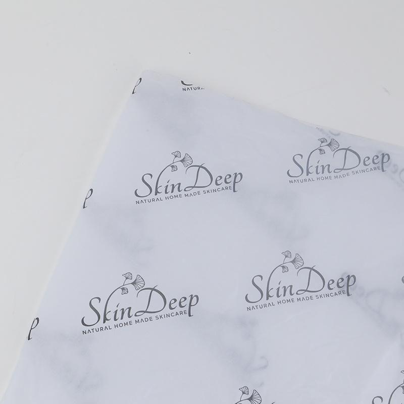 17GSM 20*30inches, White Black Logo Wrapping Tissue Paper