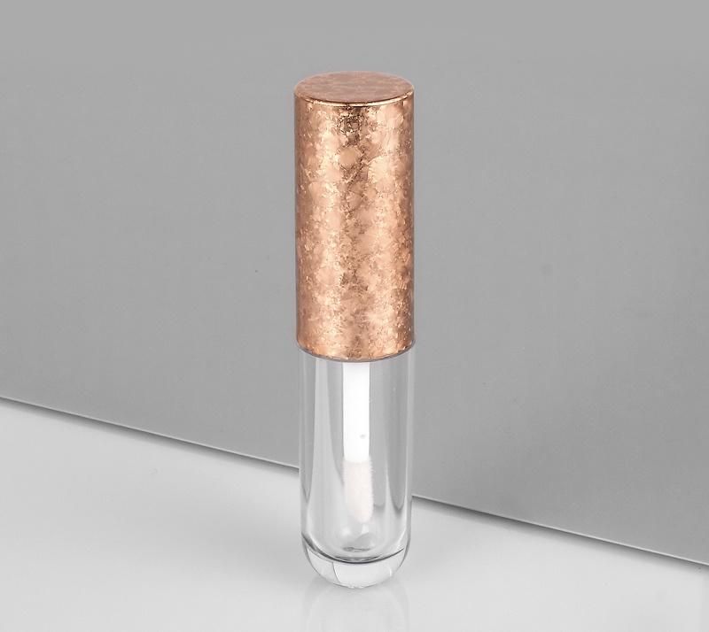 Wholesale Empty Unique Cap Golden Cosmetic Lipgloss Container Lip Gloss Tubes with Wands