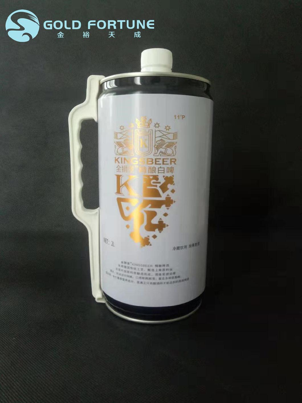 Custom Logo 2 Liter Tinplate Beer Can