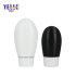 Fan- Shaped 30ml 50ml Skincare White and Black Plastic Sunscreen Squeez Bottle with Nozzle