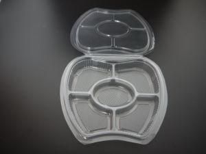 Transparent Food Container with Hinged Lid