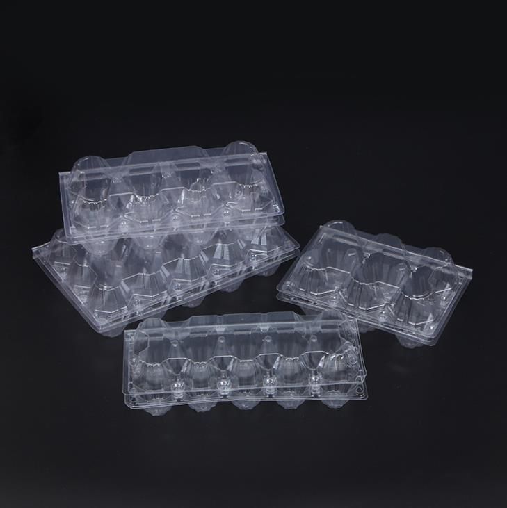 Customized PVC 12 Cell Disposable Blister Plastic Clamshell Egg Packaging Tray