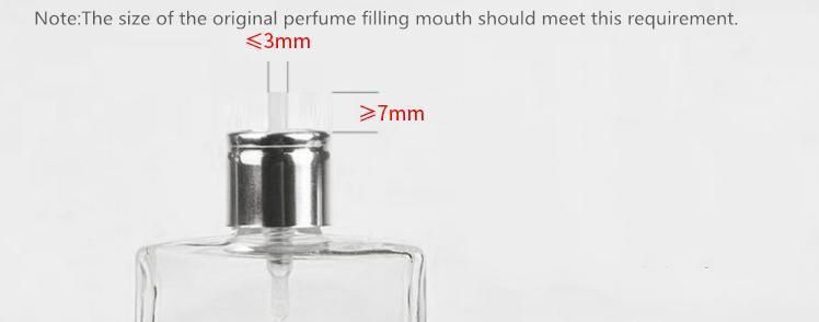 6ml 8ml Mini Empty Aluminum Refillable Bottles Bottom Refilled Portable Travel Perfume Spray Cosmetic Containers with Atomizer