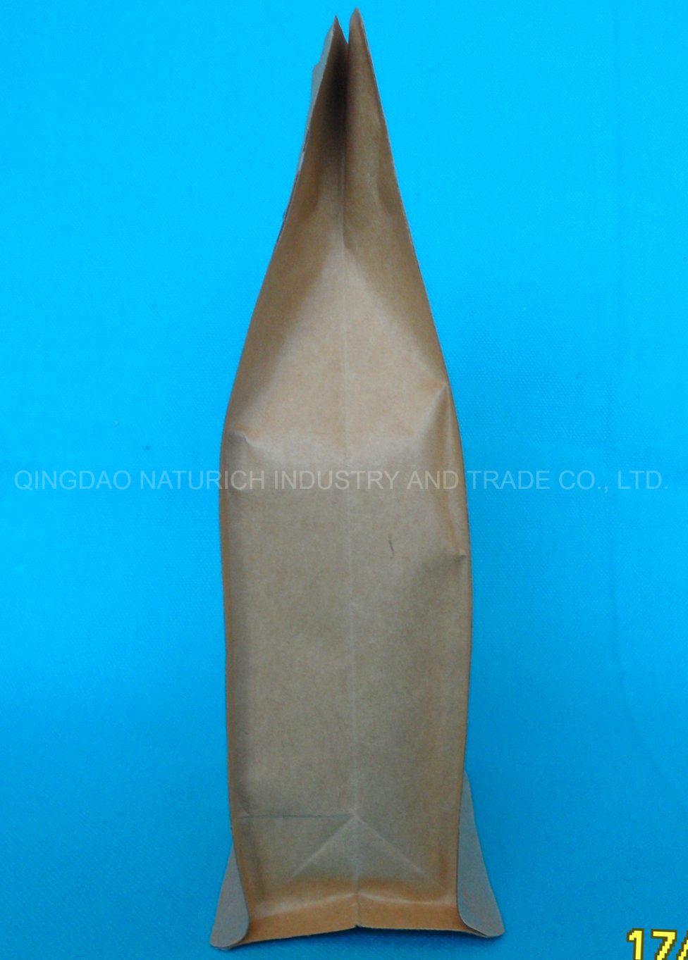 500g/1lb Quad Seal Coffee Bag/1lb Kraft Paper Coffee Bag Food Packaging Pouch