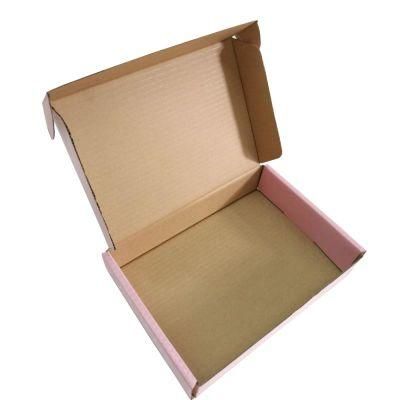 Online Custom Pink Foldable Recycled Corrugated Paper Mailing Box