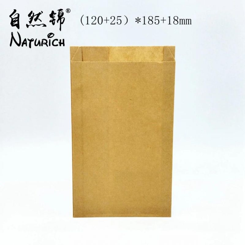 Hamburger Packaging Kraft Paper Bag White Grease Resistant Paper Bag