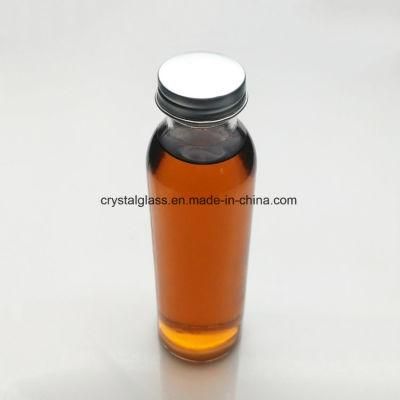 Wholesale 300ml Clear Glass Fresh Juice Cold-Brewing Bottle with Metal Lid
