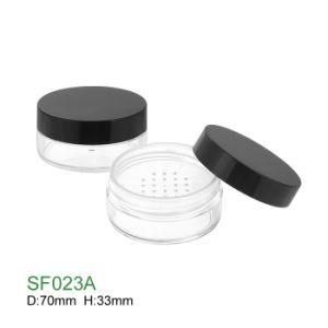 Customized Wholesale Makeup Packaging Plastic Round Empty Loose Powder Jar Cosmetic Case