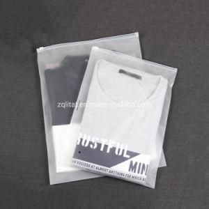 CPE Frosted Slider Bag for Packing Clothes, Zipper Bag with Clear Slider