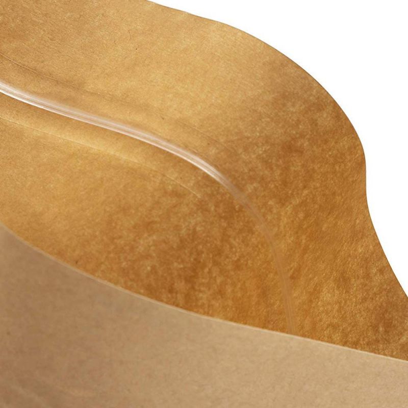 Kraft Paper Pouch Sachet, Stand up Ziplock Bag Sachet Kraft Paper Bag with Window, Eco Friendly Stand up Kraft Paper Pouch