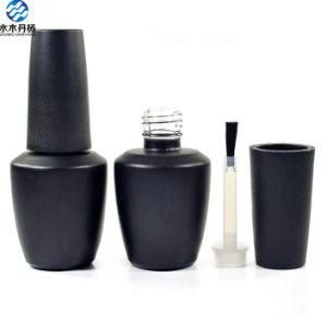 Matt Black Coated 15ml Gel Polish Glass Bottle Custom Polish Bottles