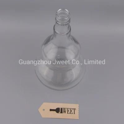 Custom Gourd Shaped Gin Glass Bottle 500ml