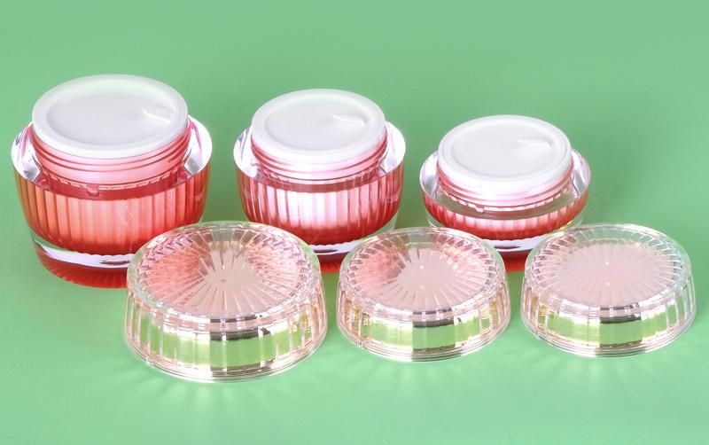 Hot-Sale Luxury 15g 30g 50g Golden Acrylic Crown Cream Bottle Jar for Cosmetic Packaging