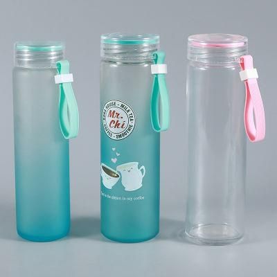 450ml Wide Mouth Glass Drink Bottle with Plastic Cap