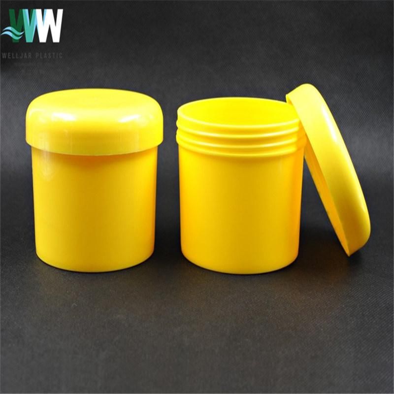 Empty Bottle 300g Yellow PP Plastic Jar with Cap