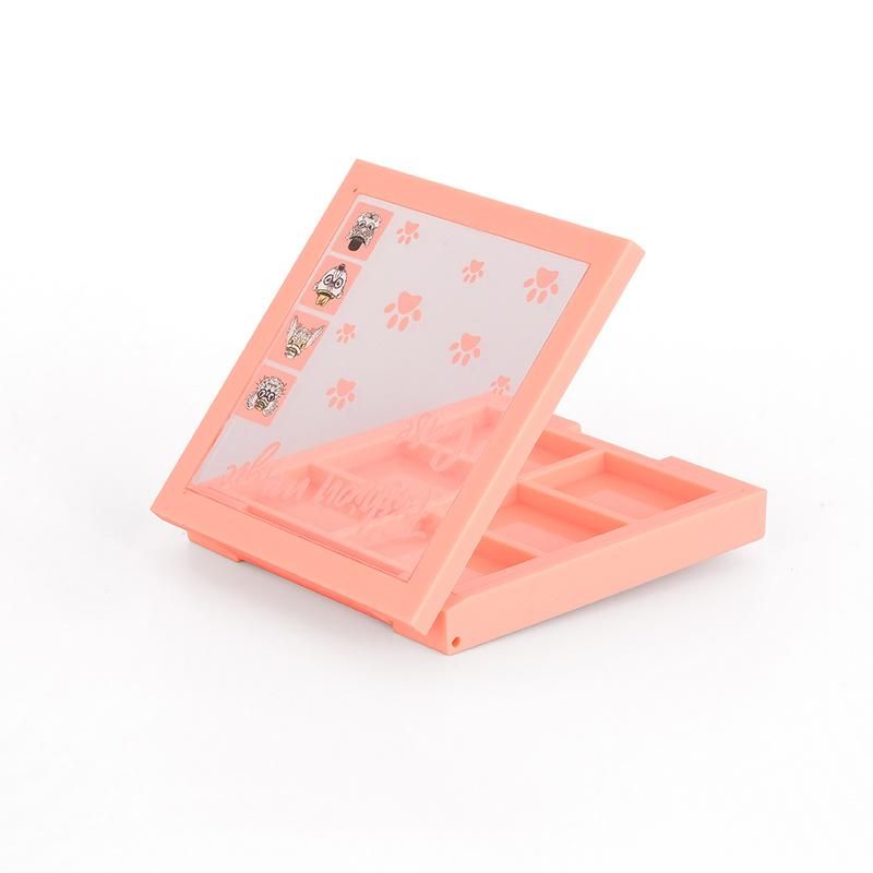 Wholesale Pink Color 6 Hole Eyeshadow Palette Eyeshadow Case for Custom Packaging