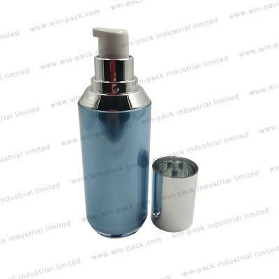 Factory Sale Cosmetic Serum Acrylic 15ml 30ml 50ml 100ml Bottle Paint Silver Color