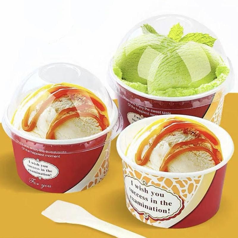 8oz Disposable Custom Printing Ice Cream Scoop Paper Tubs Paper Container