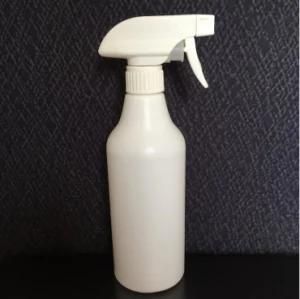 16oz Plastic HDPE Round Shape White Color Tirgger Spray Bottle for Cleaning