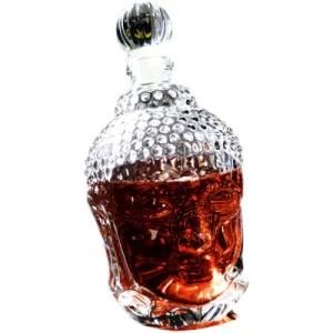 Factory Direct Sale 375ml 500ml 750ml Emboss Brandy Sake Tequila Glass Bottle with Cork Cap