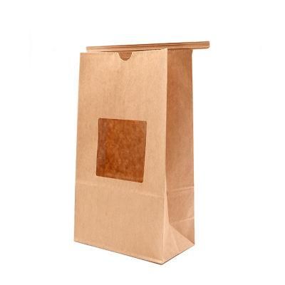 Tin Tie Closure Coffee Bean Resealable Paper Bag with Window