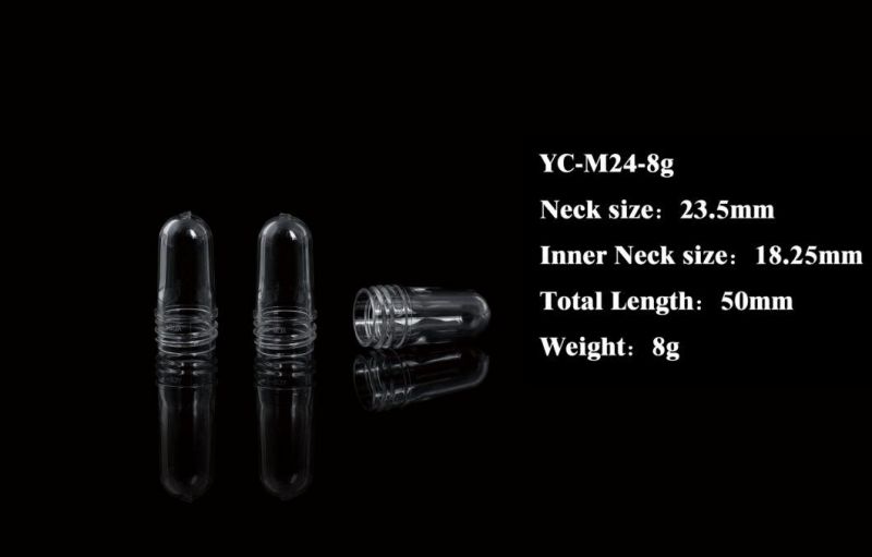 24mm 8g Cosmetic Bottle Preform for 50-100ml Plastic Bottle Packaging Container