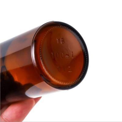 Amber Glass Bottle for Essential Oil with Plastic Child Proof Cap and Hole Inner Plug