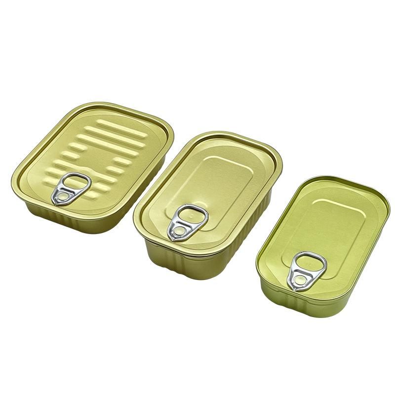 311# Rectangle 1/4 Club Can Fish Can for Sardines Packaging with Easy Open End