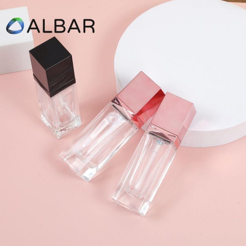 Thick Bottom Square Liquid Foundation Glass Bottles for Makeups in Press Pump