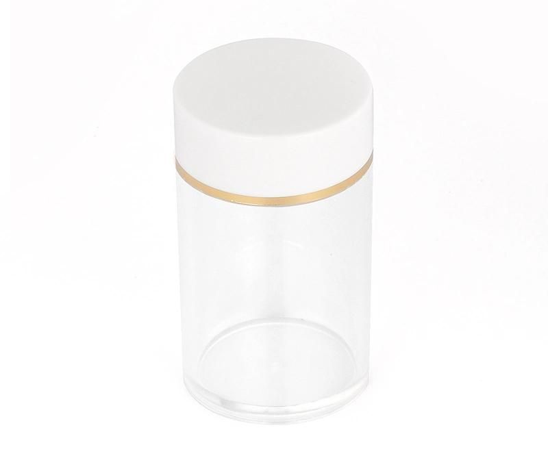 Cosmetic Packaging 120g Refillable Transparent Clear Empty Plastic Powder Bottle Powder Container Bottle Medicine Bottle