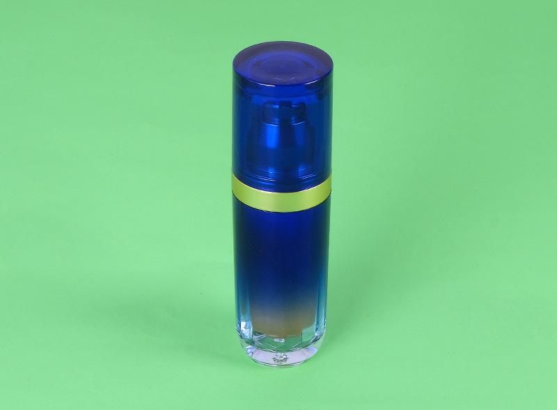 Hot-Selling 40ml 60ml blue Color Plastic Packaging Lotion Bottle with Airless Pump