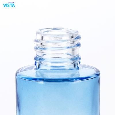 50ml Perfume High Flint Printing Silkscreen Decal Spray Blue Color Glass Bottle