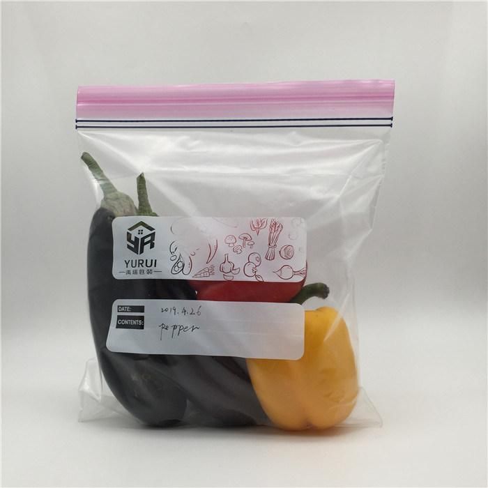 LDPE Transparent Writeable Reclosable Zipper Grip Seal Bag