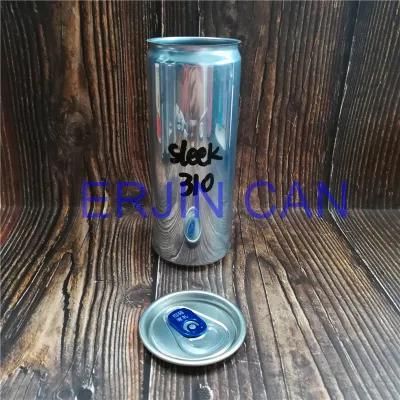 2 Piece Aluminum Sleek Can 310ml 10.4oz 10.5oz Brite Print Can for Carbonated Soft Drink CSD Beverage