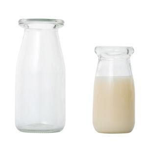 Customized Glass Pudding Bottles 200ml Flint Portable Glass Bottles for Milk Beverage Glassware Factory