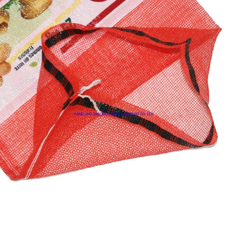 L-Sewing PP Leno Onion Mesh Bag for Vegetable with Drawstring