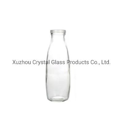 Print Logo 500 Ml Round Juice Beverage Milk Glass Bottles