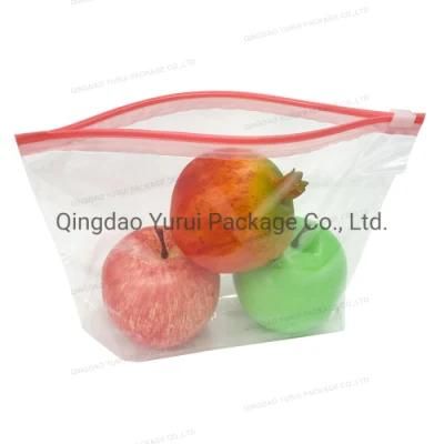 Single Zipper Snack Sandwich Gallon Size Ziplock Slider Bag in Color Box Easy Open Zipper Slider Bag